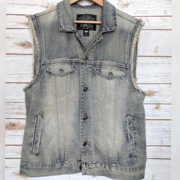 Ecko Unlimited Other - ECKO sleeveless denim vest Sz large